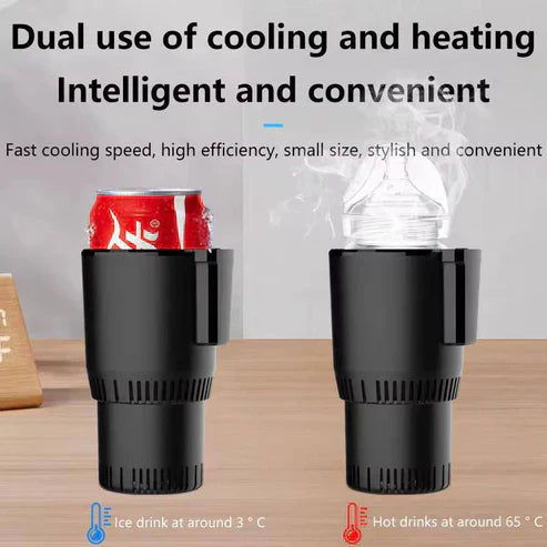 Smart Car Cup Warmer by My Store, compact device with LED indicator, designed to keep beverages warm in your car.