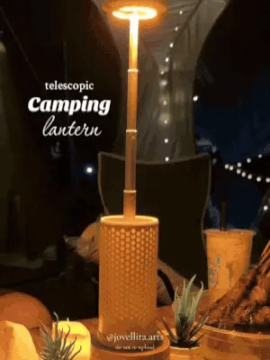 Telescopic camping light from My Store extended with bright LED bulbs, portable design ideal for outdoor camping and hiking.