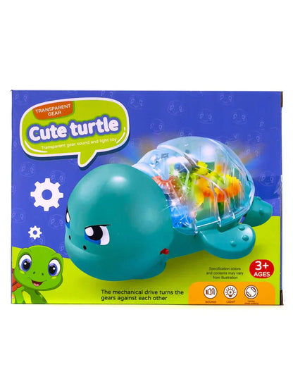 Cute turtle toy with a soft, colorful shell and friendly face, perfect for children or as a decorative plush accessory.