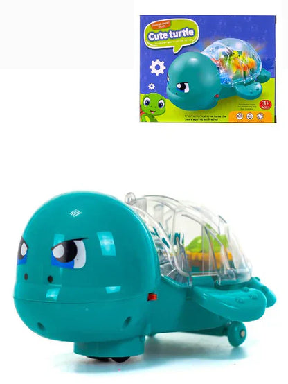 Cute turtle toy with a soft green shell and adorable face, perfect for children, from the My Store collection.