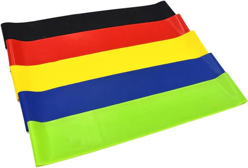 My Store exercise resistance belt, black elastic band for strength training and fitness workouts.