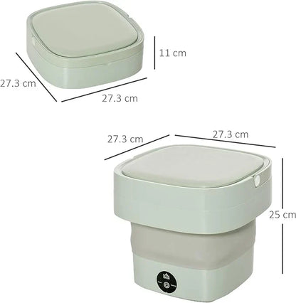 Bloom Mart foldable mini laundry machine, compact and portable for easy laundry washing at home or travel.