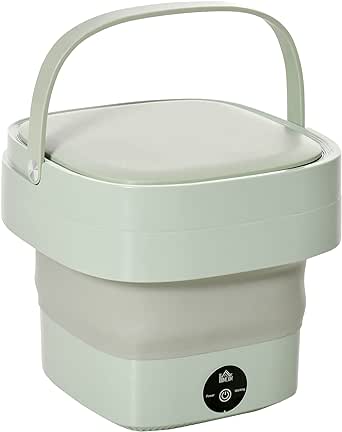 Foldable Bloom Mart mini laundry machine with compact design and control panel, ideal for small loads and space-saving laundry.