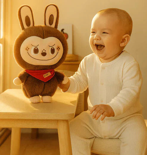 Soft, adorable Labubu bunny plush toy from My Store featuring fluffy white fur and cute floppy ears.