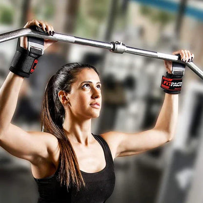 LORDEX Fitness Lifting Hook Straps for weightlifting and strength training, shown in black with padded grip and durable construction.