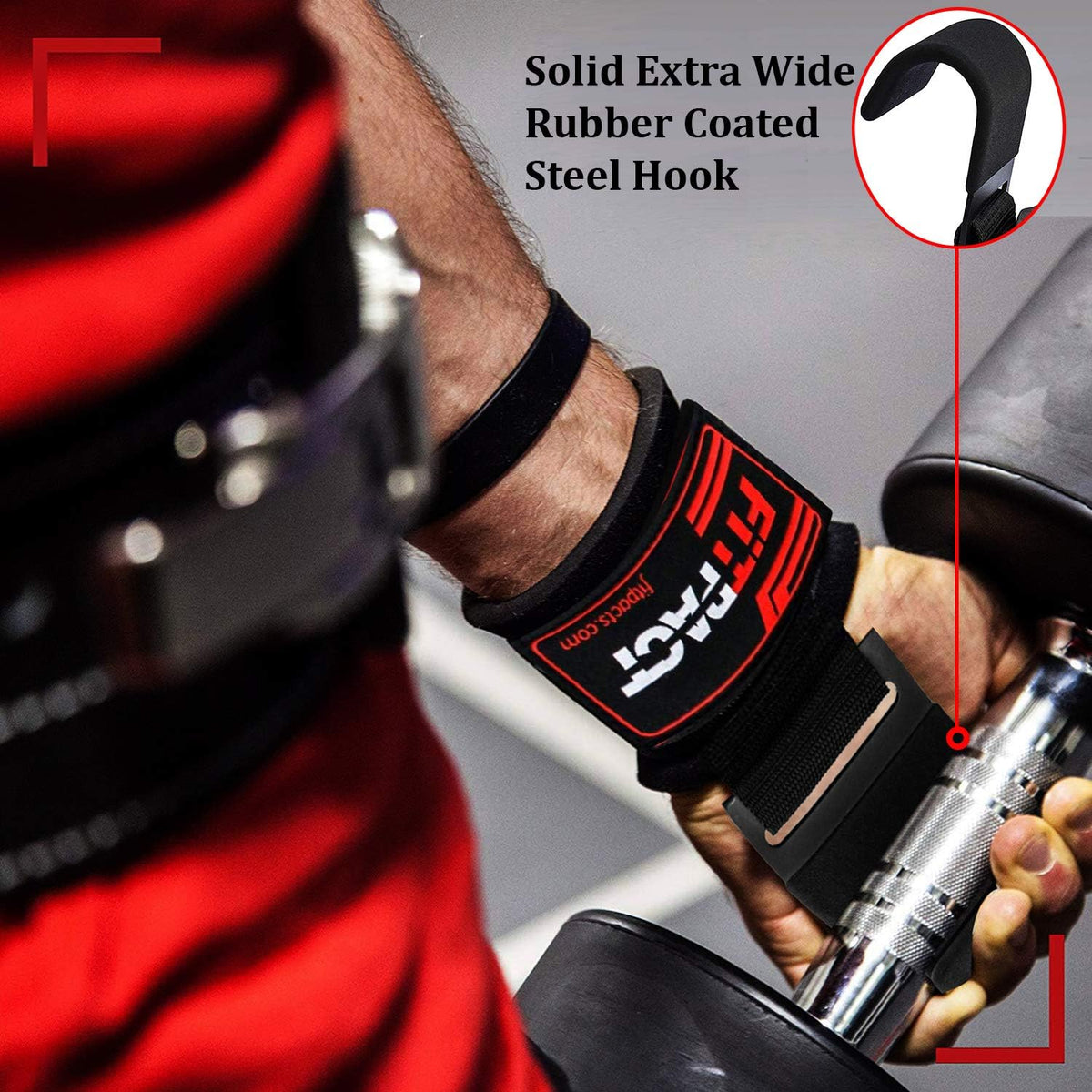 LORDEX Fitness lifting hook straps for weightlifting and strength training, featuring durable nylon straps with padded grips.