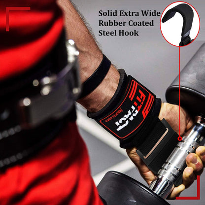 LORDEX Fitness lifting hook straps for weightlifting and strength training, featuring durable nylon straps with padded grips.