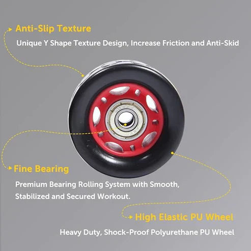 Two-wheel hand pusher from LORDEX Fitness with sturdy handles and durable wheels for effective workout exercises