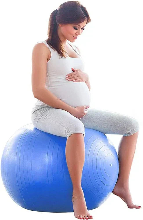 LORDEX fitness gym ball for exercise and stability training, shown inflated and ready for workout use.