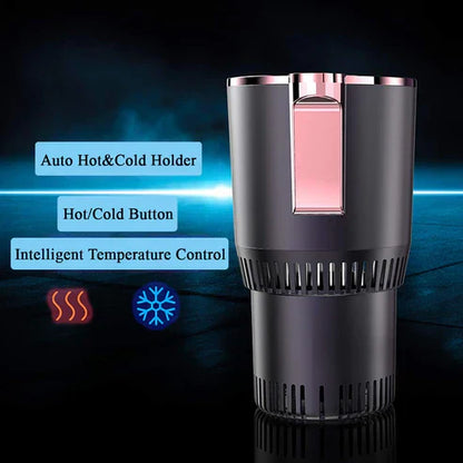 My Store Smart Car Cup Warmer in black, compact design for keeping beverages warm in a vehicle.