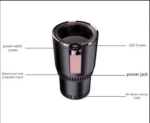 Smart Car Cup Warmer by My Store, compact device with a sleek design to keep beverages warm inside a vehicle.