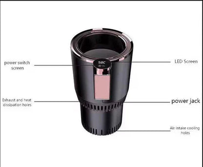 Smart Car Cup Warmer by My Store, compact device with a sleek design to keep beverages warm inside a vehicle.