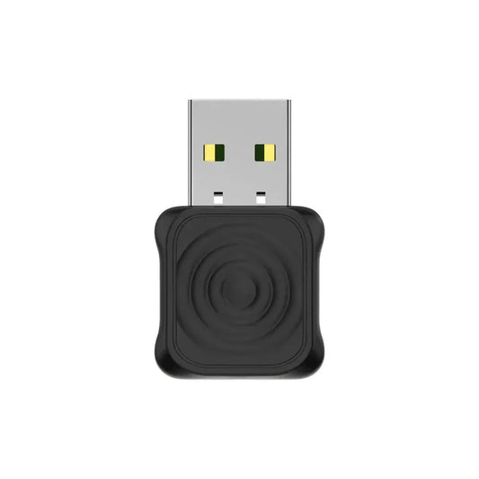 Wireless Car Play Adapter by My Store connected to a car dashboard, enabling seamless smartphone integration for entertainment and navigation.